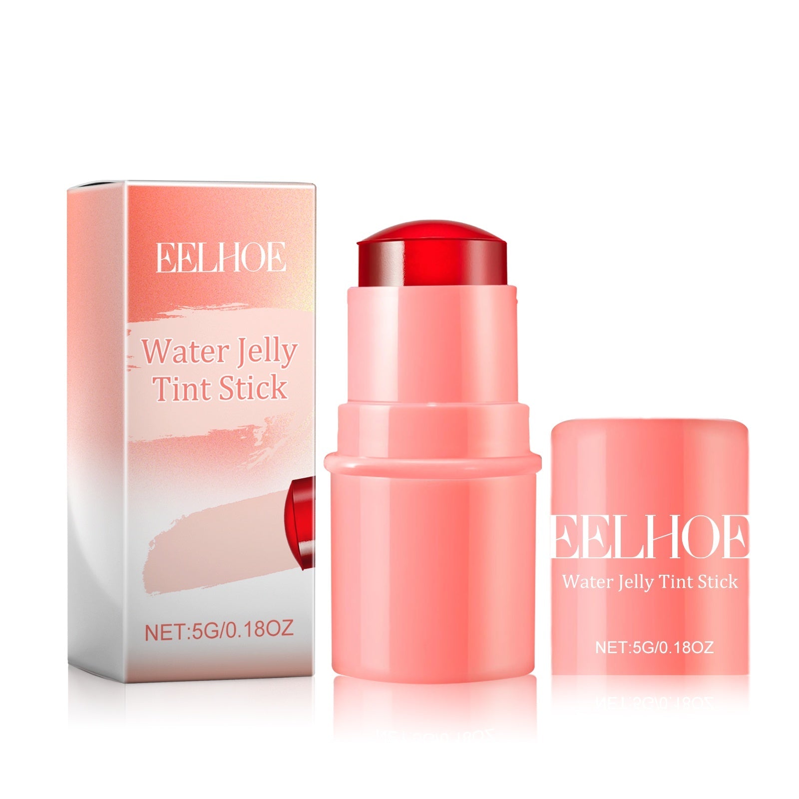 EELHOE Frucht-Gelee-Rouge-Lippenstift-Stick Lazy Contouring Gleichmäßiger Hautton Aufhellend und farbenfroh Einfach anzuwendender Lipgloss-Stick