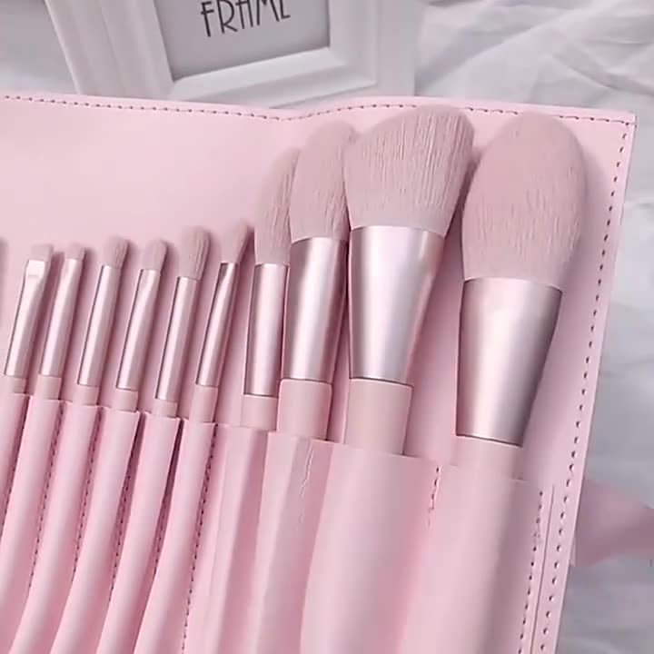 Hellblauer Griff Make-up Weich Haarpuder Lidschattenpinsel