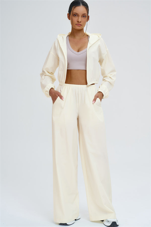 The Svelte UV protection Crop Hoodie Sweatpants 2-Piece Set