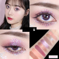 Neun Farben Matt Schimmer Pailletten Erdfarbe Dünn Und Glitzernd Lidschatten-Palette