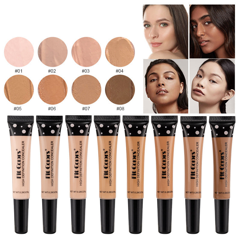 8-farbiger Schlauch-Concealer, Abdeckcreme, Reparatur, nährende flüssige Grundierung, Augenringe, Aknenarben, grenzüberschreitend