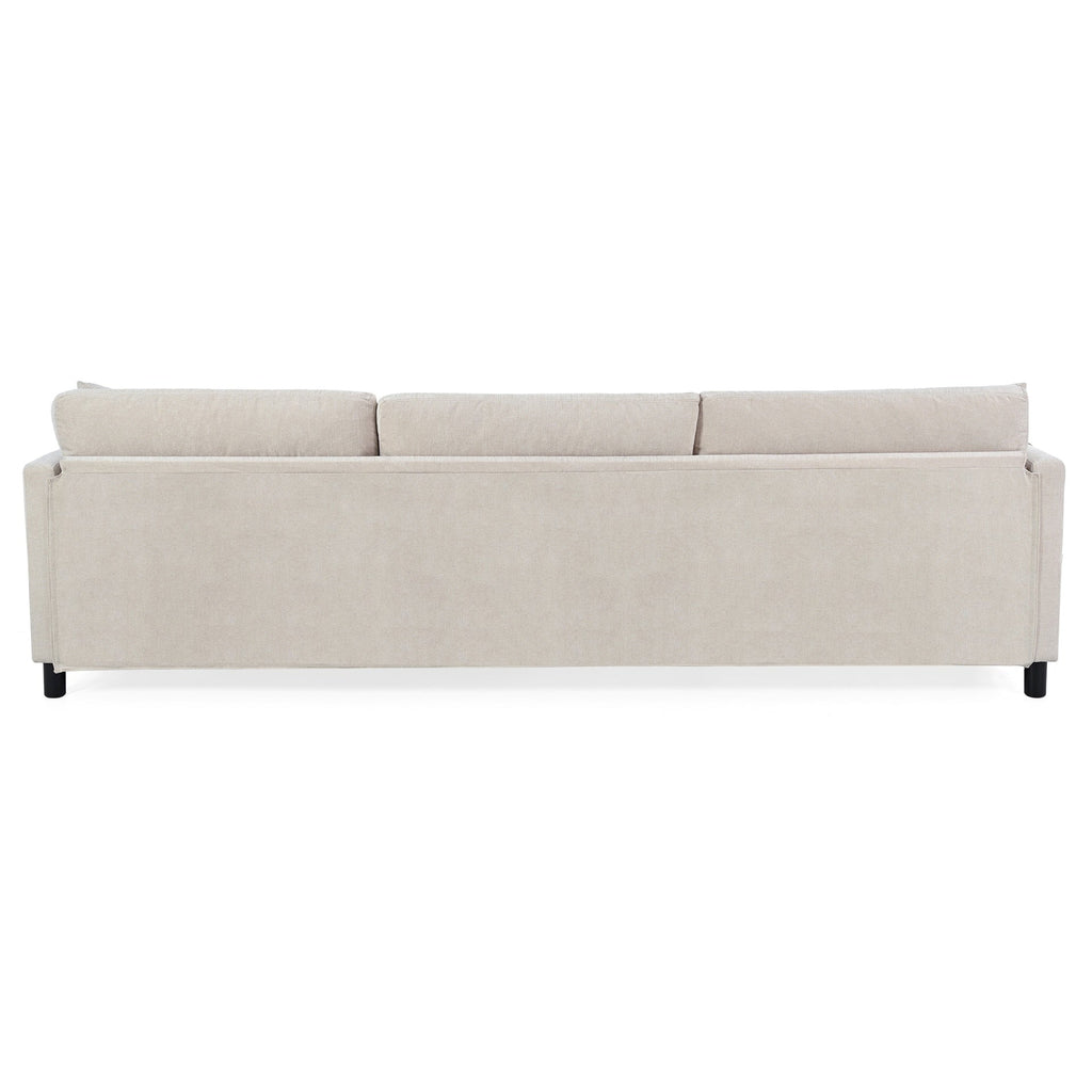 107.87'Sectional Sofa Couch With 1 Ottoman,Seat Cushion and Back Cushion Removable