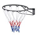 Basketball Rim, Wall Door Mounted Basketball Hoop, Heavy Duty Q235 Basketball Flex Rim Goal Replacement with Net and Double Spring, Standard 18" Indoor Outdoor Hanging Hoop for Kids Adults