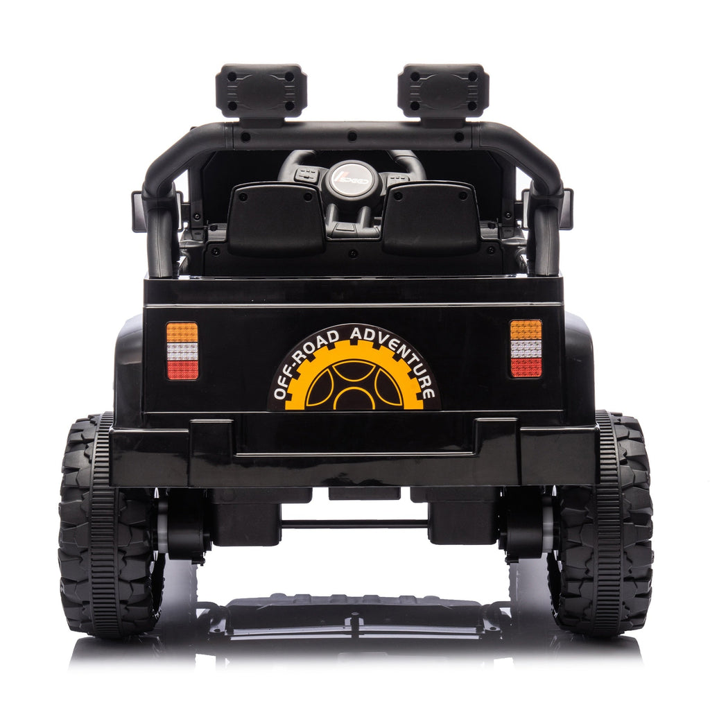 12V Kids Ride On Electric Car W/Parents Control,Dual drive, Four-wheel Suspension,With music,Bluetooth,MP3,USB,with headlights, steering wheel quick release,Slow start for Kids Aged 2-4.
