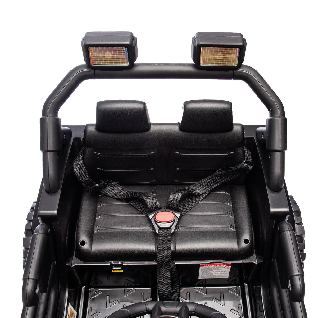 12V Kids Ride On Electric Car W/Parents Control,Dual drive, Four-wheel Suspension,With music,Bluetooth,MP3,USB,with headlights, steering wheel quick release,Slow start for Kids Aged 2-4.