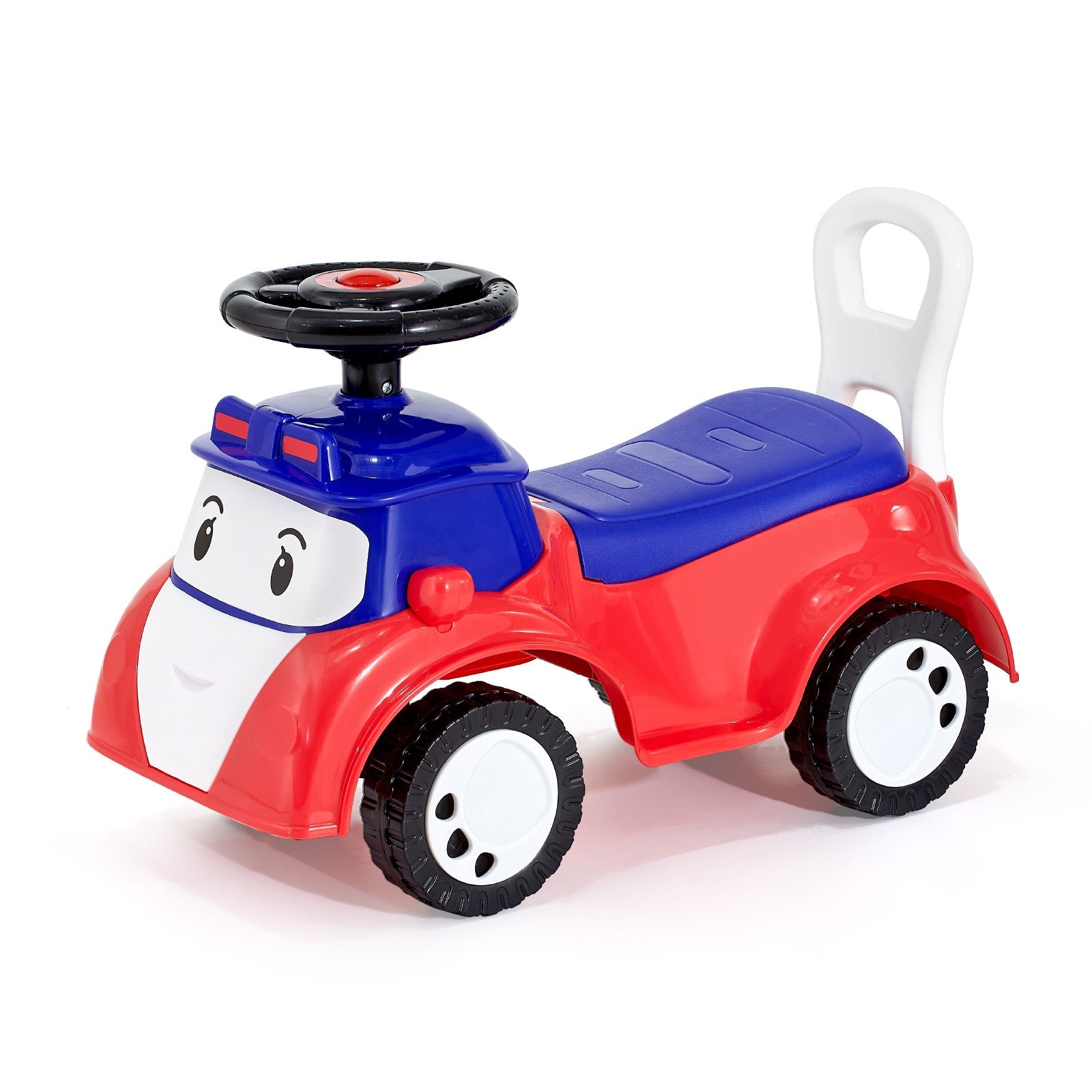 Ride On Toddler Push Car, Push Car for Toddler 19 to 36 Months, Kids Ride On Toy with Music & Under-seat Storage, 55 lbs Load Capacity, Foot-to-Floor Walker for Toddlers Boys Girls, Red