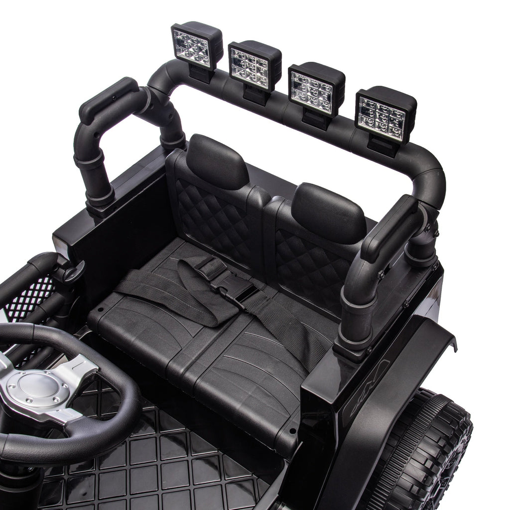 24V Kids Ride On Car W/Parents Remote Control,400W Motor,Four Wheel Suspension,Adjustable speed,USB,MP3,Music,Bluetooth,Large display screen,Power Display,Portable handle,Safety Belt for Kids Aged 3+.