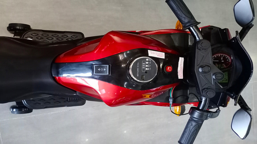 Kids Motorcycle 12 V Motorcycle For Kids 3-8 Years Boys Girls,Kids Motorcycle Ride On Toy With Training  Wheels/Manual Throttle/ Drive By Hand /Lighting  Wheels