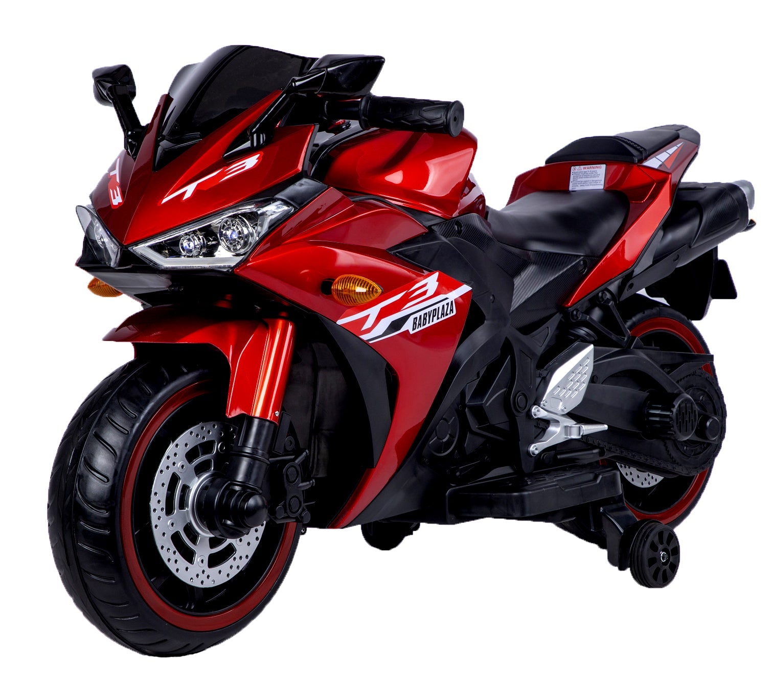 Kids Motorcycle 12 V Motorcycle For Kids 3-8 Years Boys Girls,Kids Motorcycle Ride On Toy With Training  Wheels/Manual Throttle/ Drive By Hand /Lighting  Wheels