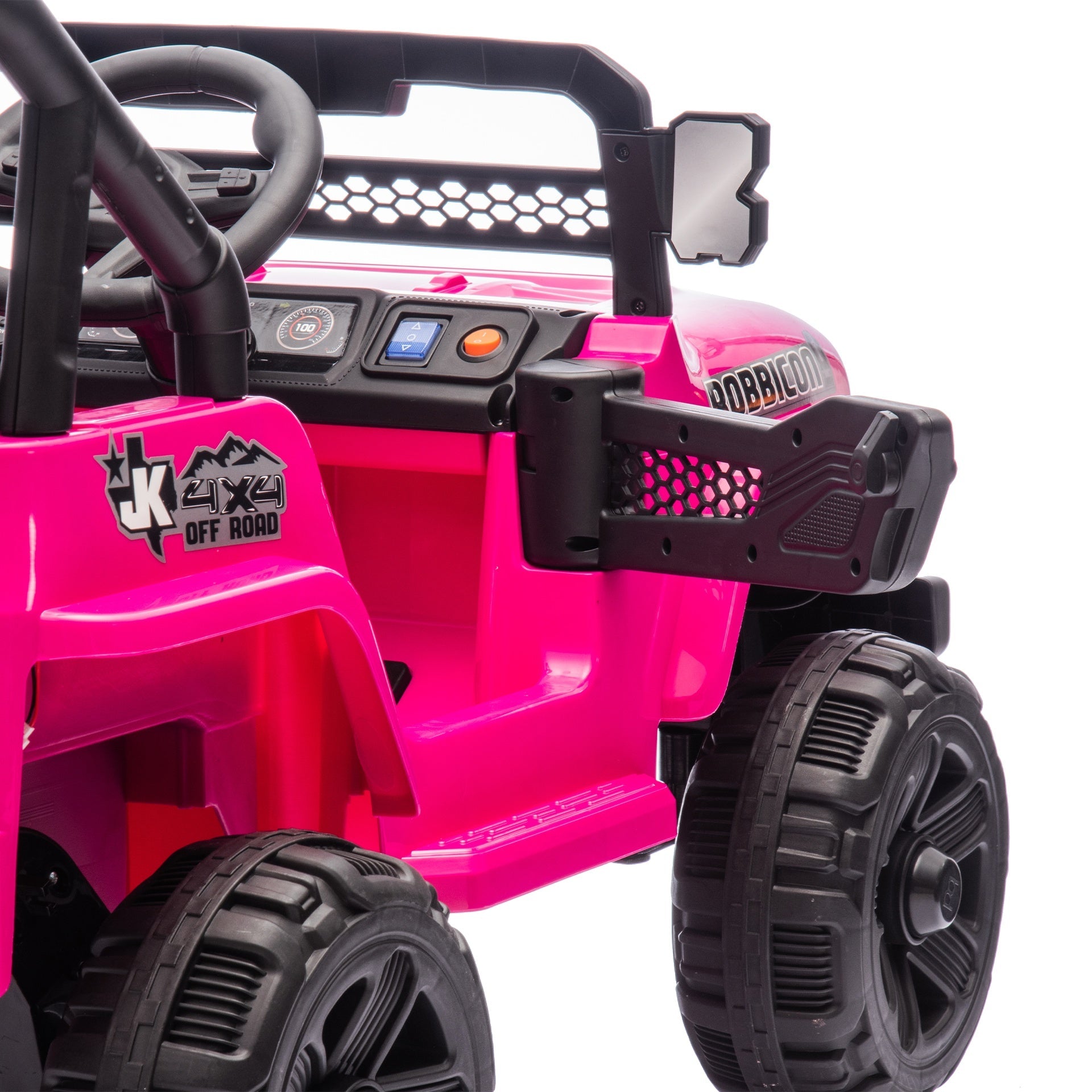 12V Kids Ride On Electric Truck Car W/Parents Control,2WD,Four-wheel suspension,Early education function,Adjustable volume,USB,MP3,Bluetooth,Microphone jack,Power display,LED lights For kids aged 1-4.