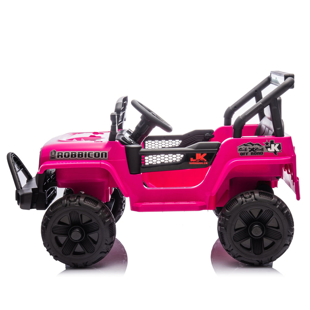 12V Kids Ride On Electric Truck Car W/Parents Control,2WD,Four-wheel suspension,Early education function,Adjustable volume,USB,MP3,Bluetooth,Microphone jack,Power display,LED lights For kids aged 1-4.