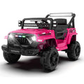 12V Kids Ride On Electric Truck Car W/Parents Control,2WD,Four-wheel suspension,Early education function,Adjustable volume,USB,MP3,Bluetooth,Microphone jack,Power display,LED lights For kids aged 1-4.