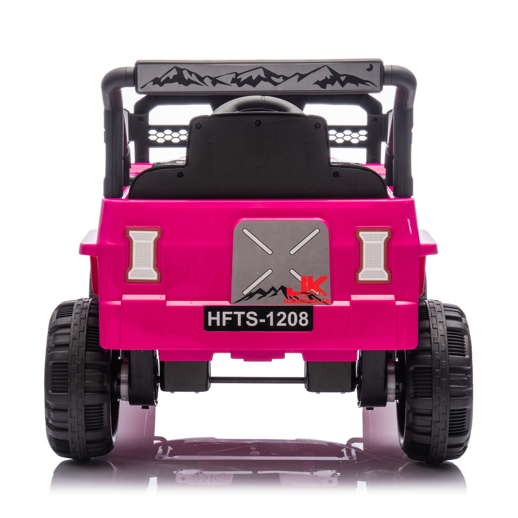 12V Kids Ride On Electric Truck Car W/Parents Control,2WD,Four-wheel suspension,Early education function,Adjustable volume,USB,MP3,Bluetooth,Microphone jack,Power display,LED lights For kids aged 1-4.