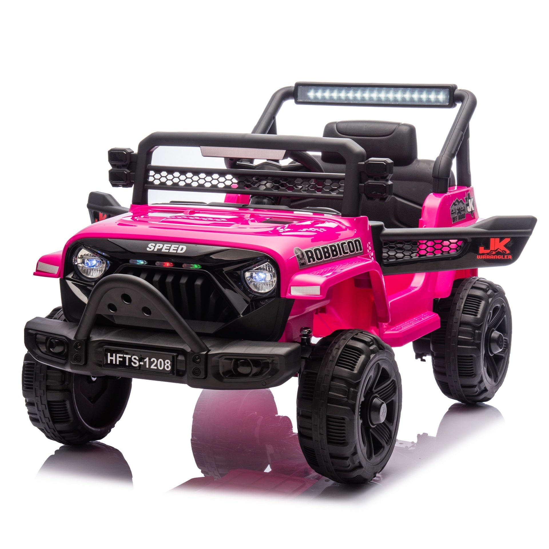 12V Kids Ride On Electric Truck Car W/Parents Control,2WD,Four-wheel suspension,Early education function,Adjustable volume,USB,MP3,Bluetooth,Microphone jack,Power display,LED lights For kids aged 1-4.
