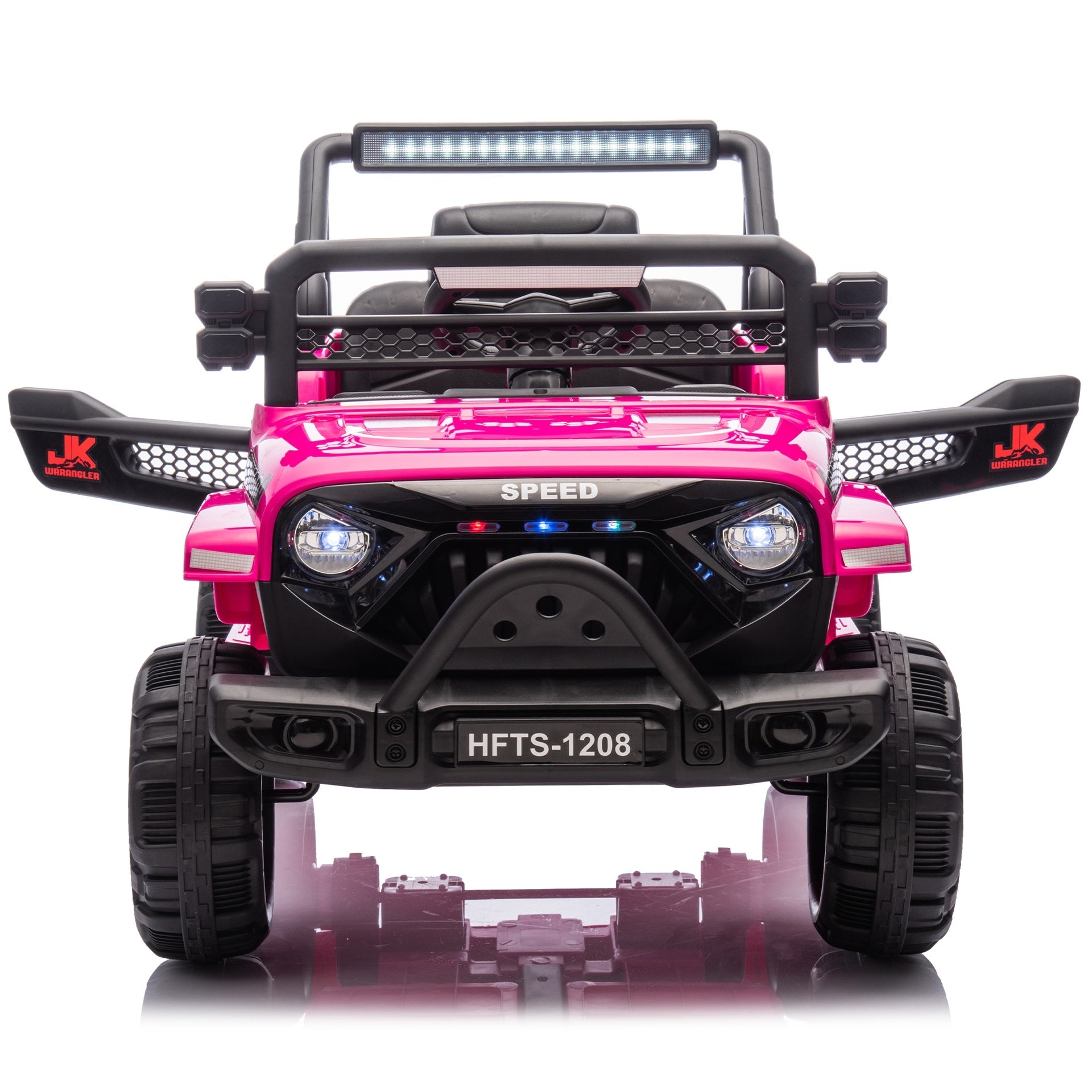 12V Kids Ride On Electric Truck Car W/Parents Control,2WD,Four-wheel suspension,Early education function,Adjustable volume,USB,MP3,Bluetooth,Microphone jack,Power display,LED lights For kids aged 1-4.