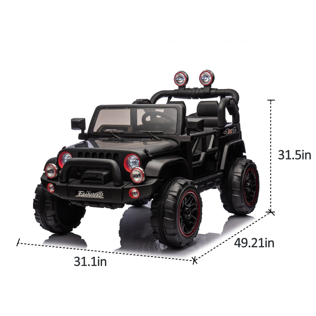 24V Kids Ride On Electric Car W/Parents Control,Seat width 20in,2WD,Rear suspension,Trunk storage,Portable pull rod,Light&Searchlight,Bluetooth,USB,Provide a speed of 2.5-4MPH for Kids Aged 3-8.
