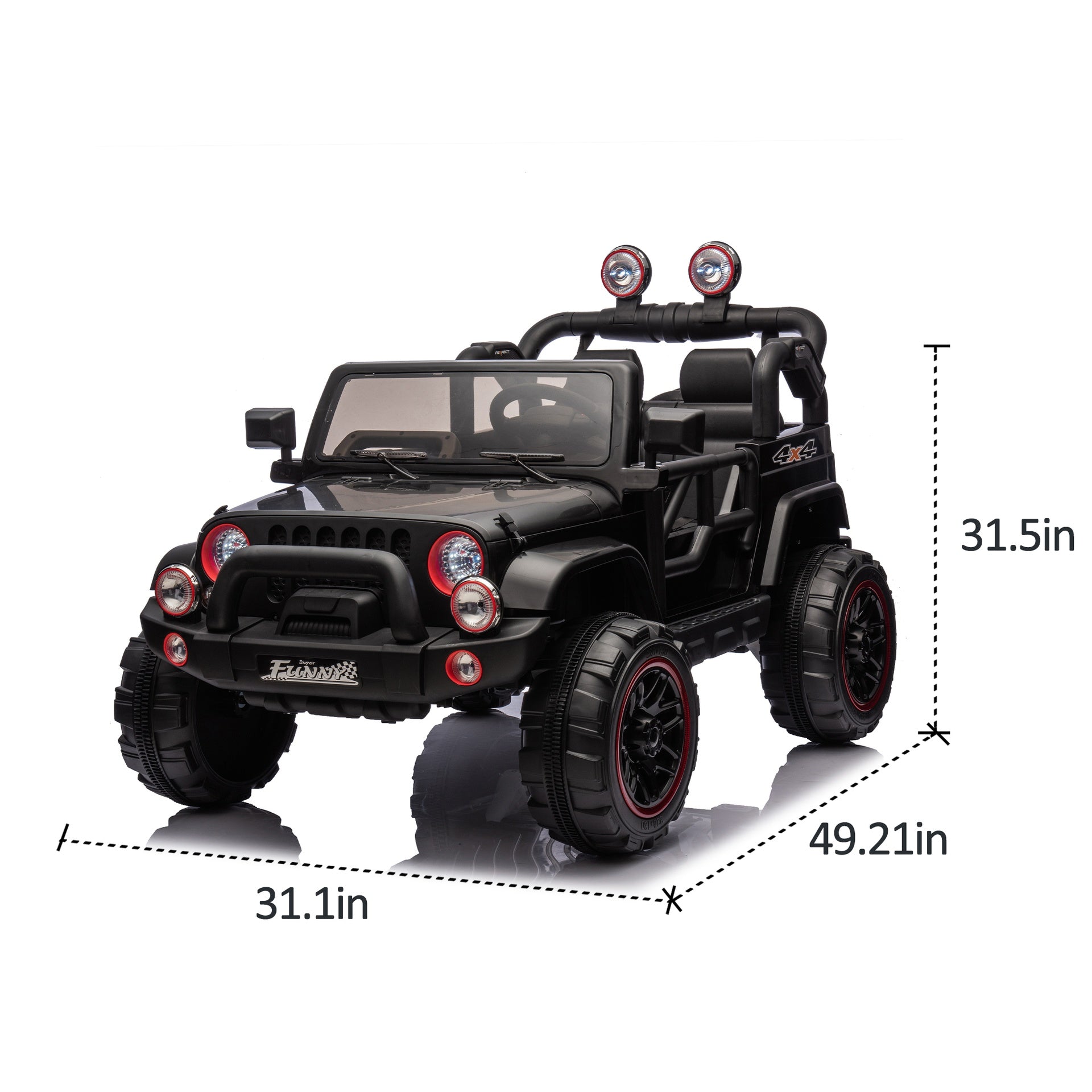 24V Kids Ride On Electric Car W/Parents Control,Seat width 20in,2WD,Rear suspension,Trunk storage,Portable pull rod,Light&Searchlight,Bluetooth,USB,Provide a speed of 2.5-4MPH for Kids Aged 3-8.