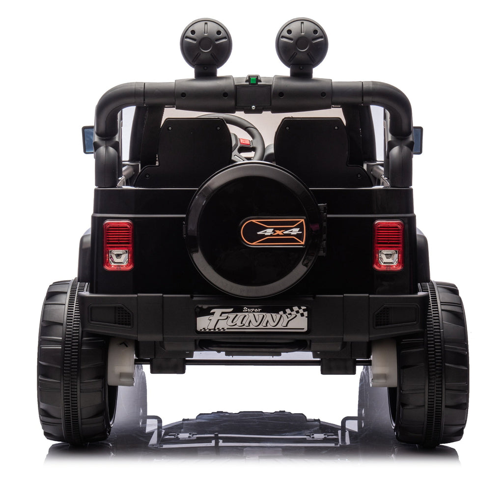 24V Kids Ride On Electric Car W/Parents Control,Seat width 20in,2WD,Rear suspension,Trunk storage,Portable pull rod,Light&Searchlight,Bluetooth,USB,Provide a speed of 2.5-4MPH for Kids Aged 3-8.