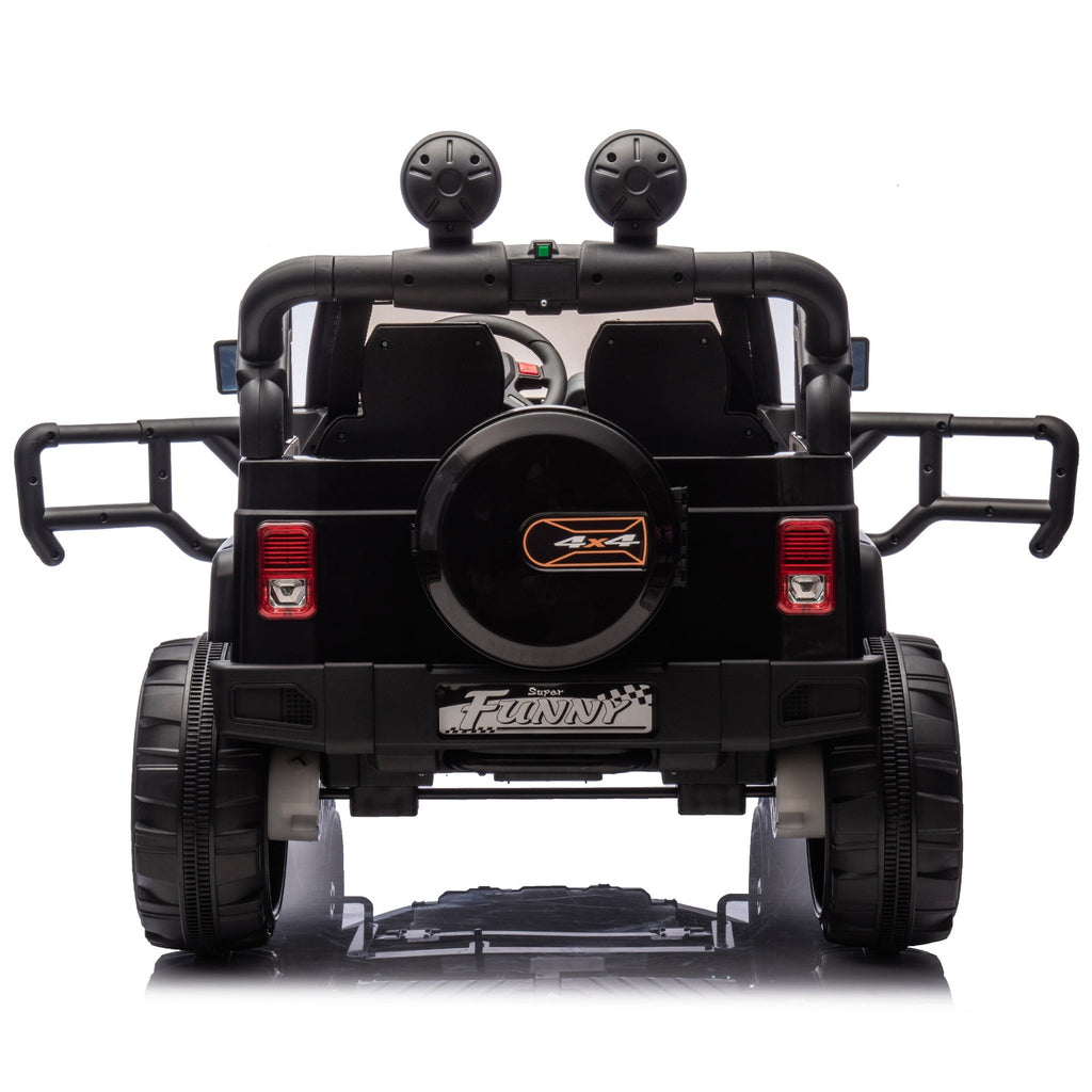 24V Kids Ride On Electric Car W/Parents Control,Seat width 20in,2WD,Rear suspension,Trunk storage,Portable pull rod,Light&Searchlight,Bluetooth,USB,Provide a speed of 2.5-4MPH for Kids Aged 3-8.
