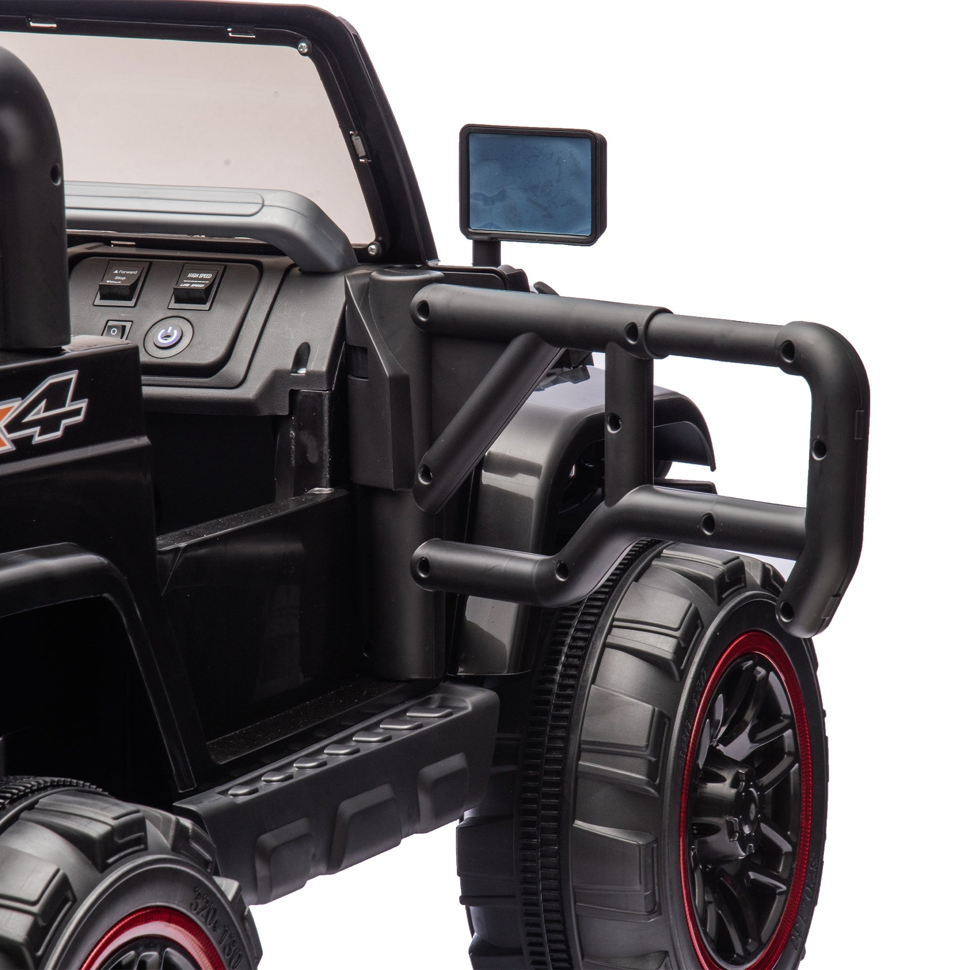 24V Kids Ride On Electric Car W/Parents Control,Seat width 20in,2WD,Rear suspension,Trunk storage,Portable pull rod,Light&Searchlight,Bluetooth,USB,Provide a speed of 2.5-4MPH for Kids Aged 3-8.