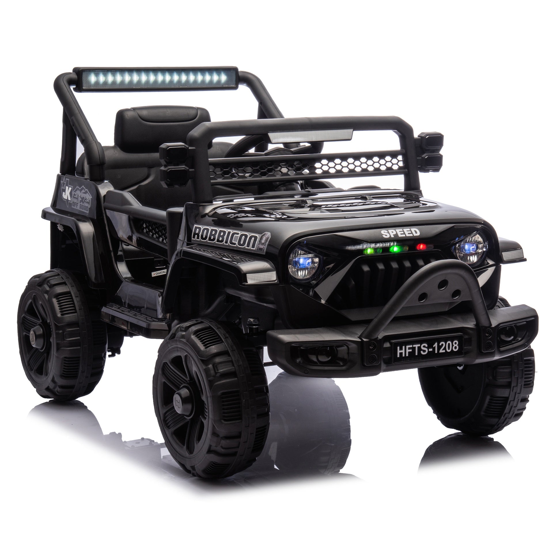 12V Kids Ride On Electric Truck Car W/Parents Control,2WD,Four-wheel suspension,Early education function,Adjustable volume,USB,MP3,Bluetooth,Microphone jack,Power display,LED lights For kids aged 1-4.