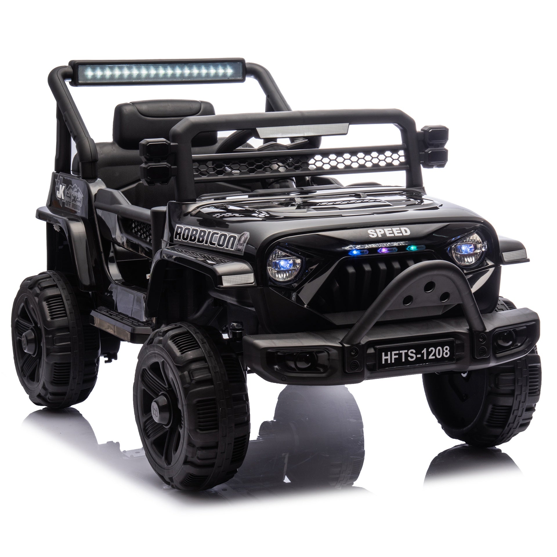 12V Kids Ride On Electric Truck Car W/Parents Control,2WD,Four-wheel suspension,Early education function,Adjustable volume,USB,MP3,Bluetooth,Microphone jack,Power display,LED lights For kids aged 1-4.