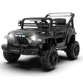 12V Kids Ride On Electric Truck Car W/Parents Control,2WD,Four-wheel suspension,Early education function,Adjustable volume,USB,MP3,Bluetooth,Microphone jack,Power display,LED lights For kids aged 1-4.