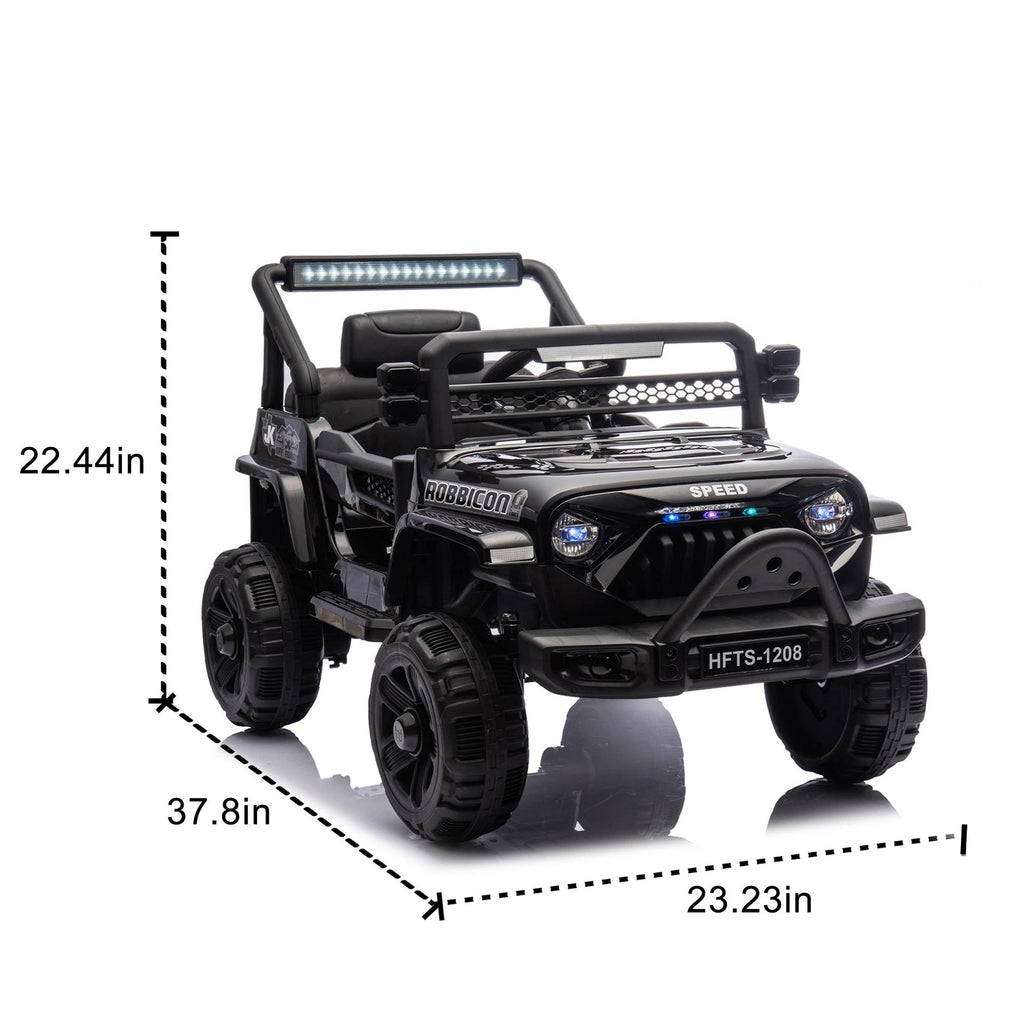 12V Kids Ride On Electric Truck Car W/Parents Control,2WD,Four-wheel suspension,Early education function,Adjustable volume,USB,MP3,Bluetooth,Microphone jack,Power display,LED lights For kids aged 1-4.