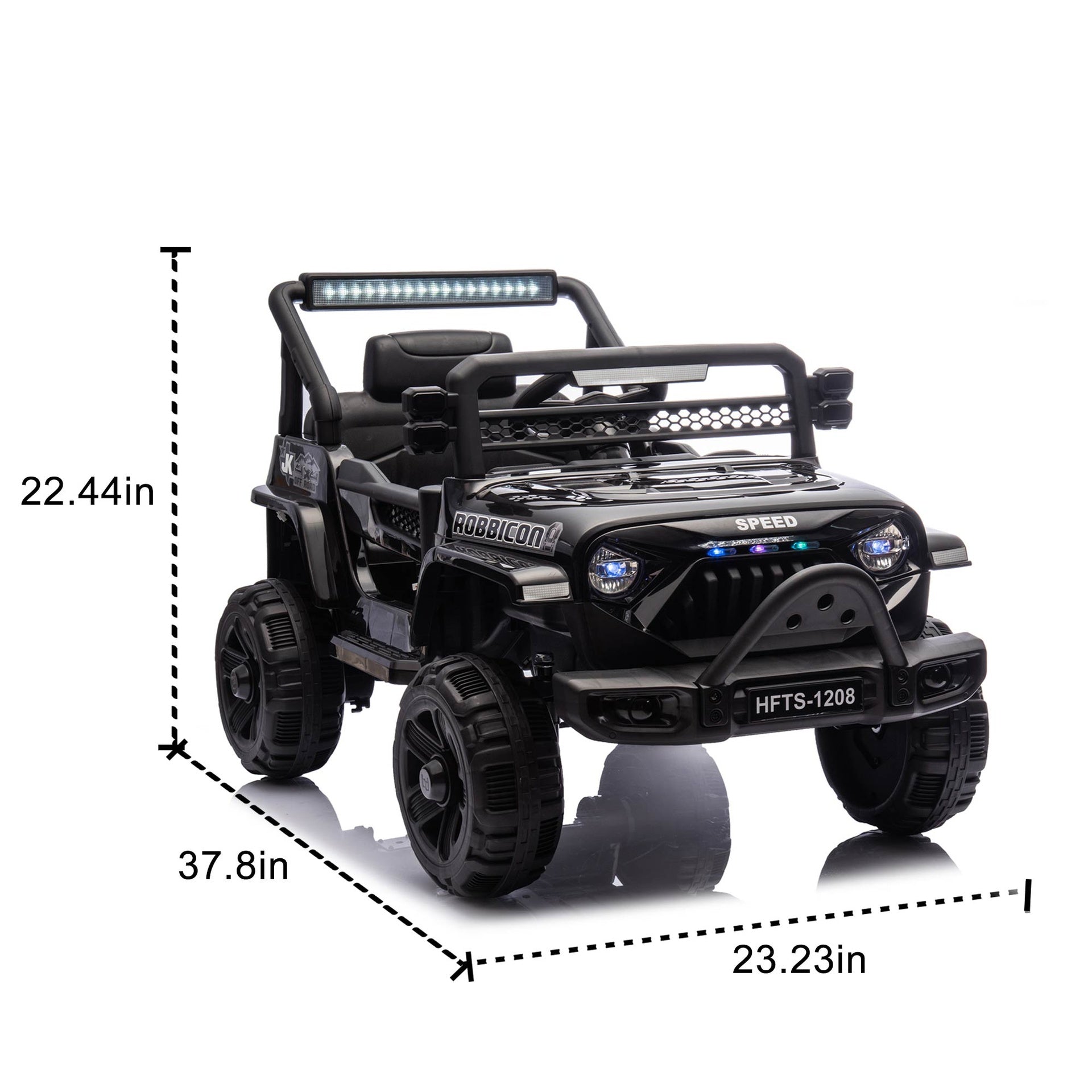 12V Kids Ride On Electric Truck Car W/Parents Control,2WD,Four-wheel suspension,Early education function,Adjustable volume,USB,MP3,Bluetooth,Microphone jack,Power display,LED lights For kids aged 1-4.