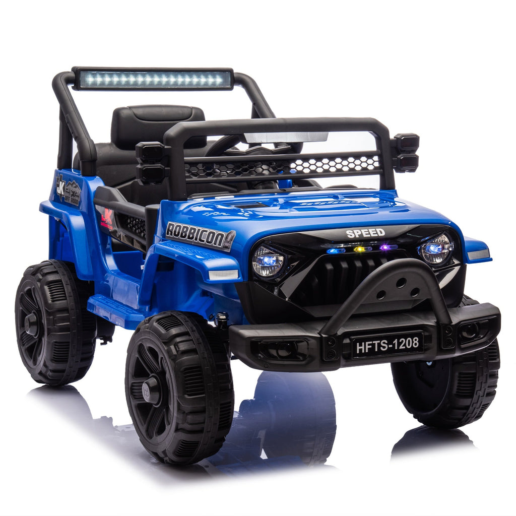 12V Kids Ride On Electric Truck Car W/Parents Control,2WD,Four-wheel suspension,Early education function,Adjustable volume,USB,MP3,Bluetooth,Microphone jack,Power display,LED lights For kids aged 1-4.