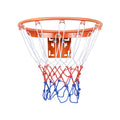 Basketball Rim, Wall Door Mounted Basketball Hoop, Heavy Duty Q235 Basketball Flex Rim Goal Replacement with Net, Standard 18" Indoor and Outdoor Hanging Basketball Hoop for Kids Adults