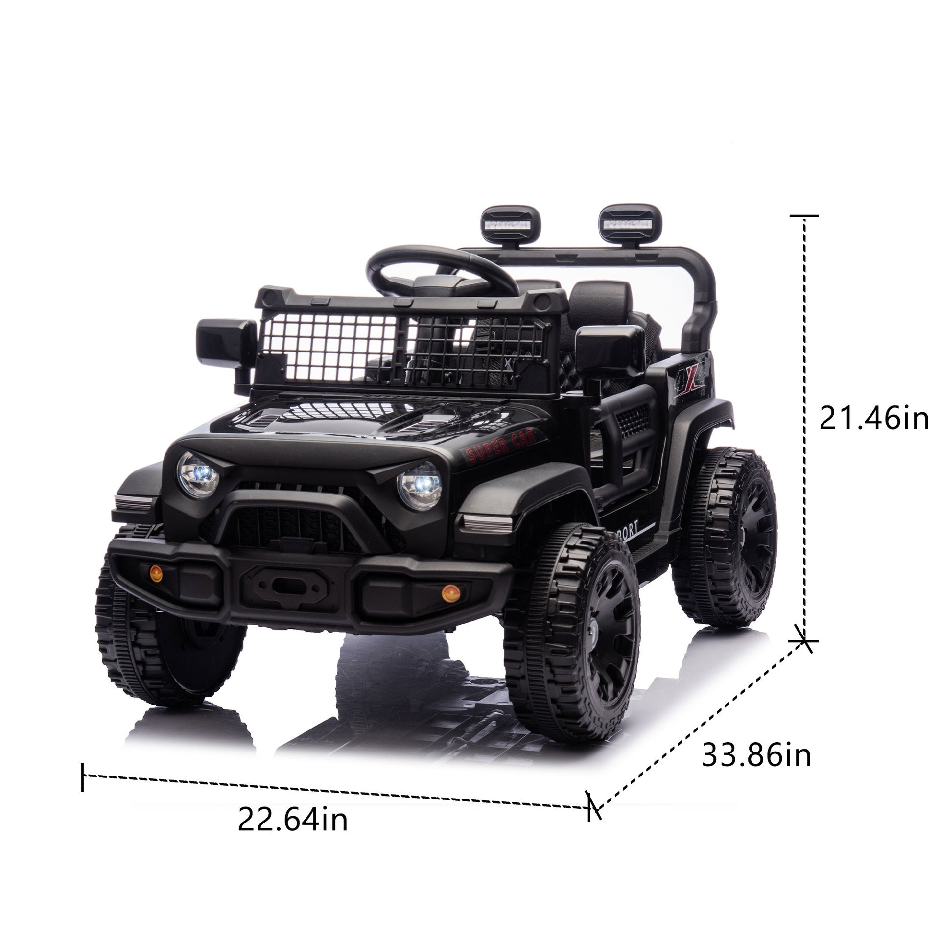 24V Kids Ride on Car W/Parents Control,Four-wheel suspension,2WD,Power display,Bluetooth,MP3,Music,LED headlight,Provide a speed of 1.86-3.11MPH For Kids Around 3 years old.