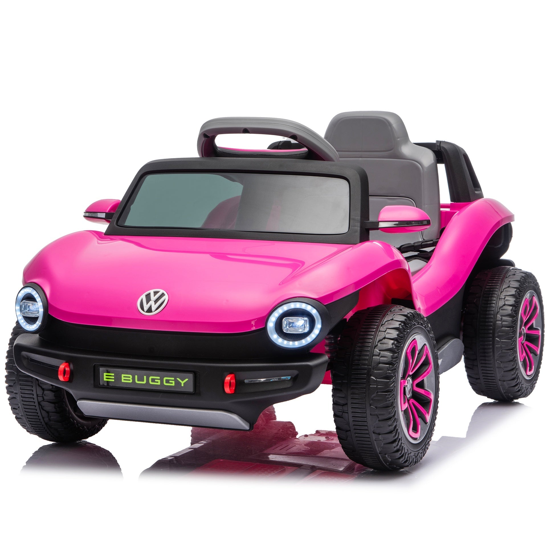 12V Licensed Volkswagen Beetle Kids Ride On Electric Car W/2.4G PC,Cute&Curvy Body,2WD,4-Wheel Suspension,Rear Cargo Storage,Bright Front Headlights,Bluetooth,USB,Music,Speeds 1.5-2.5MPH For kids 3-5