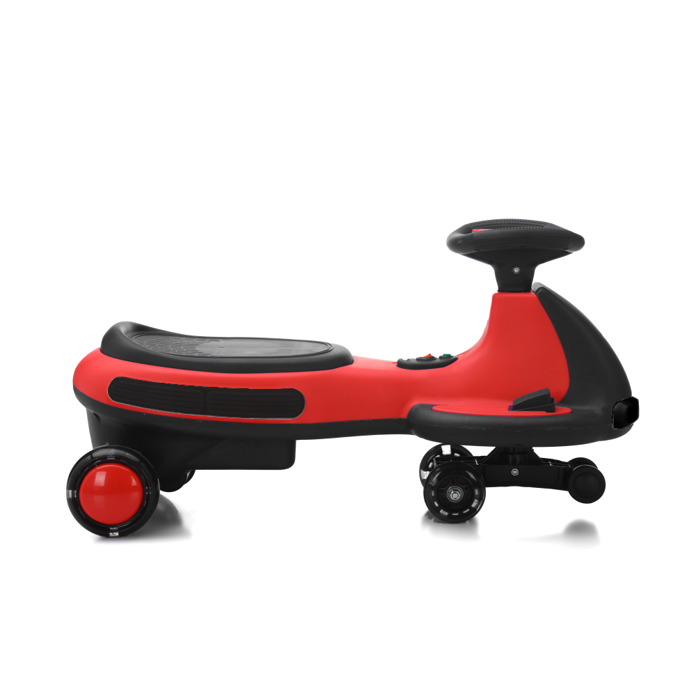 Kids Electric Ride On Car 12V  Electric Wiggle Car , LED Lights , Music,Anti-Rollover for Boys and Girls Ages 3+ Indoor/Outdoor