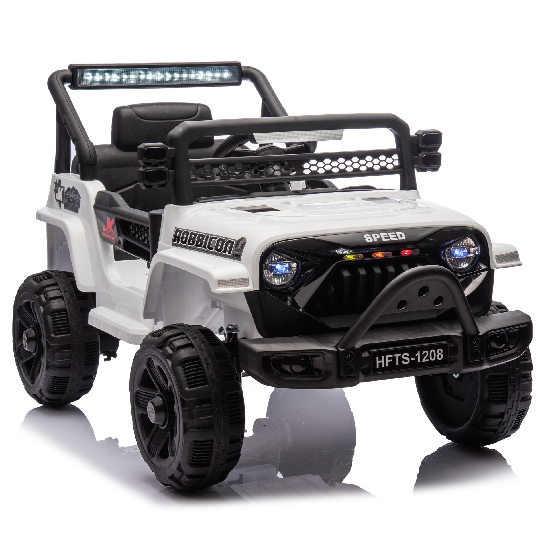 12V Kids Ride On Electric Truck Car W/Parents Control,2WD,Four-wheel suspension,Early education function,Adjustable volume,USB,MP3,Bluetooth,Microphone jack,Power display,LED lights For kids aged 1-4.