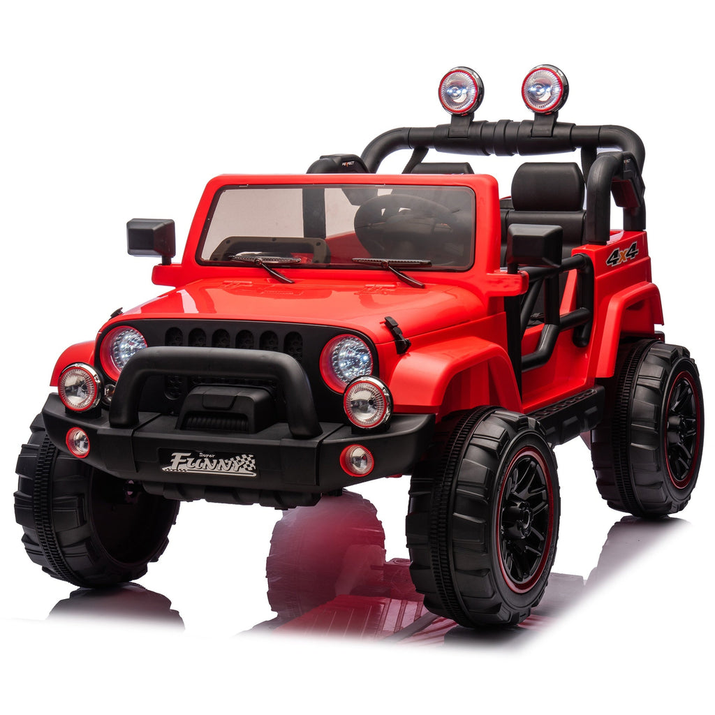 24V Kids Ride On Electric Car W/Parents Control,Seat width 20in,2WD,Rear suspension,Trunk storage,Portable pull rod,Light&Searchlight,Bluetooth,USB,Provide a speed of 2.5-4MPH for Kids Aged 3-8.