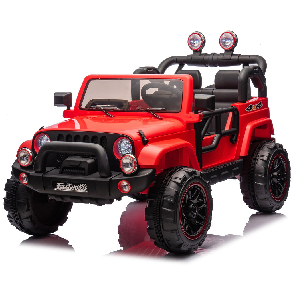 24V Kids Ride On Electric Car W/Parents Control,Seat width 20in,2WD,Rear suspension,Trunk storage,Portable pull rod,Light&Searchlight,Bluetooth,USB,Provide a speed of 2.5-4MPH for Kids Aged 3-8.