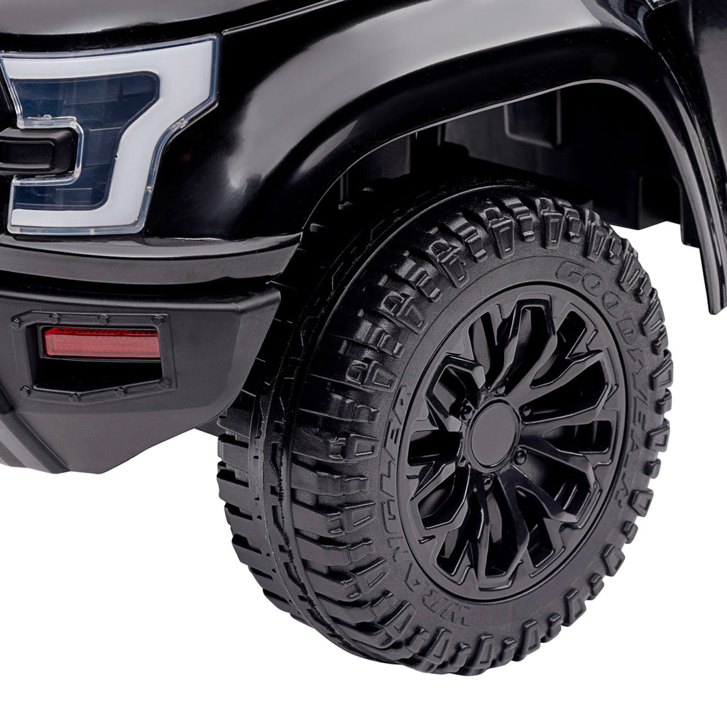 Aosom Kids Push Ride On Car with Working PA System and Horn, Police Truck Style  Foot-to-Floor Sliding Car for Boys and Girls with Under-Seat Storage, for 18 Months to 5 Years Old, Black