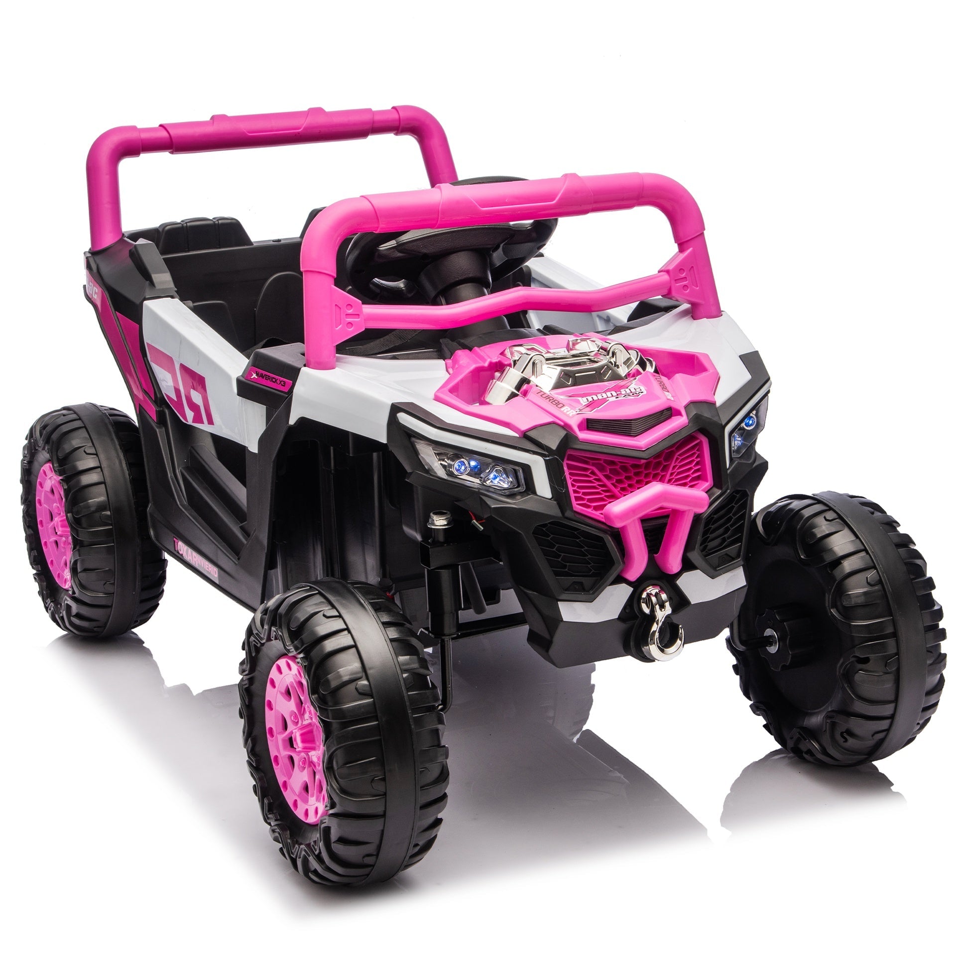 12V Kids Ride On Electric UTV W/2.4G Parents Control,Slow Start&Swing Function,Anti-Slip Wheels with Front Shock Absorbers,LED Lights,Built-in music player,Long-Lasting Battery,for Kids Aged 3-5