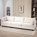 111.42*32.28" XXXL 3-Seater Chenille Deep Sofa,Comfy 3-Seater Chenille Fabric Couch,Conforms to body curves,Cloud-soft sitting,with ultra-soft cushions&Side Pocket for Living Room,Apartment,Office.