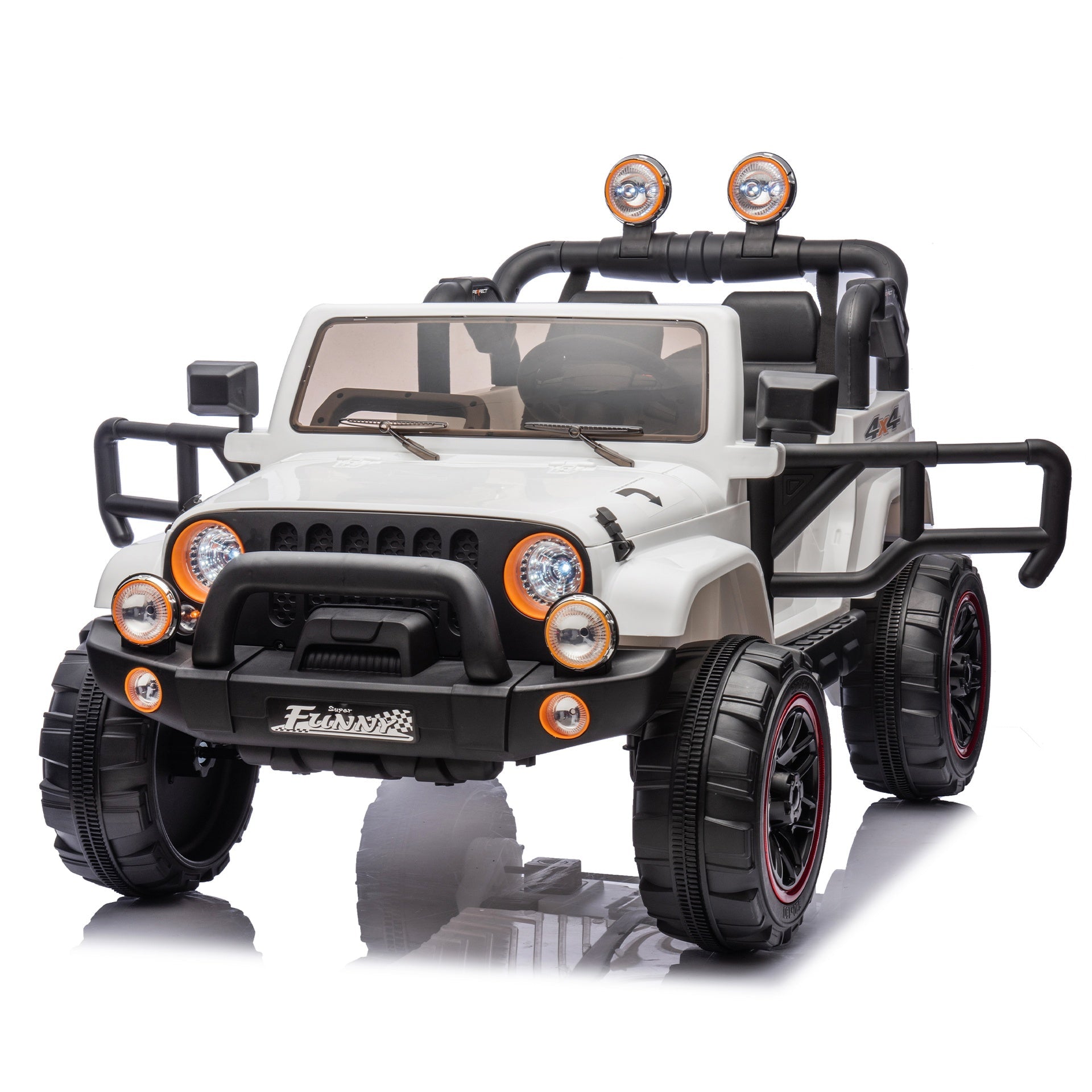 24V Kids Ride On Electric Car W/Parents Control,Seat width 20in,2WD,Rear suspension,Trunk storage,Portable pull rod,Light&Searchlight,Bluetooth,USB,Provide a speed of 2.5-4MPH for Kids Aged 3-8.