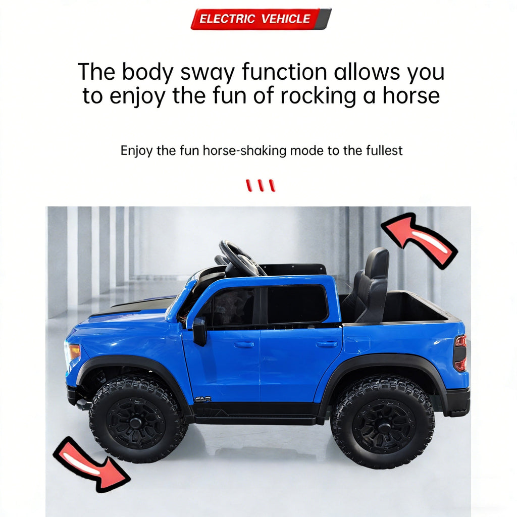 12V Kids Ride-On Car with Remote Control, 4-Wheel Shock Absorption, Multifunctional Music Player - Perfect Gift for Toddlers (3-6 Years Old)