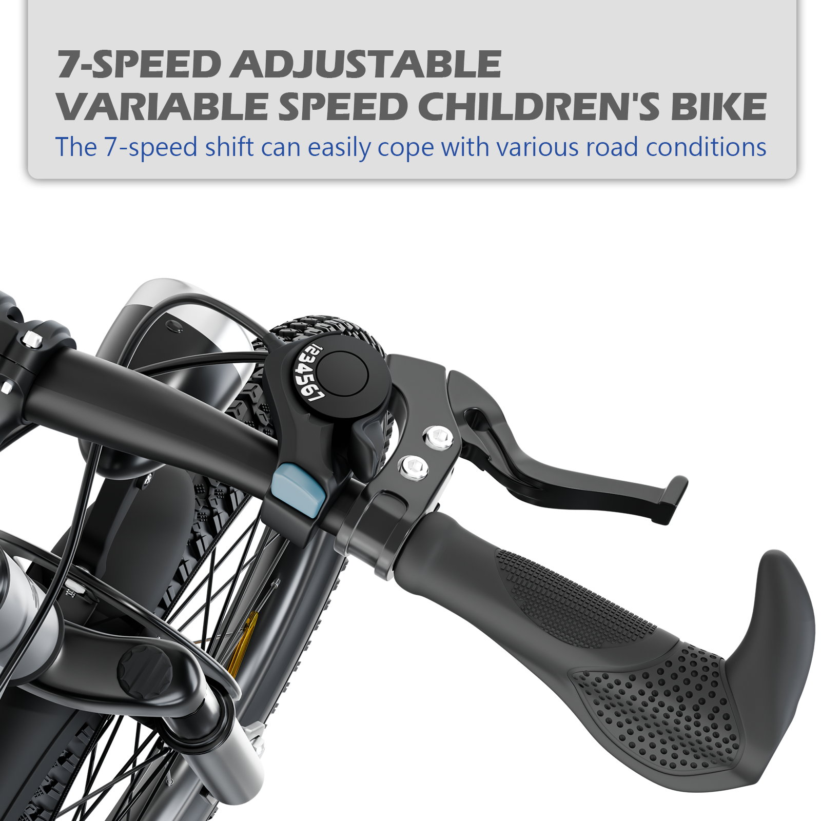 FKZNPJ 20 Inch Kids Mountain Bike for Boys & Girls Ages 7-12 – 7-Speed Gears, Dual Disc Brakes, Shock Absorber Front Fork, LED Light – Silver & Pink