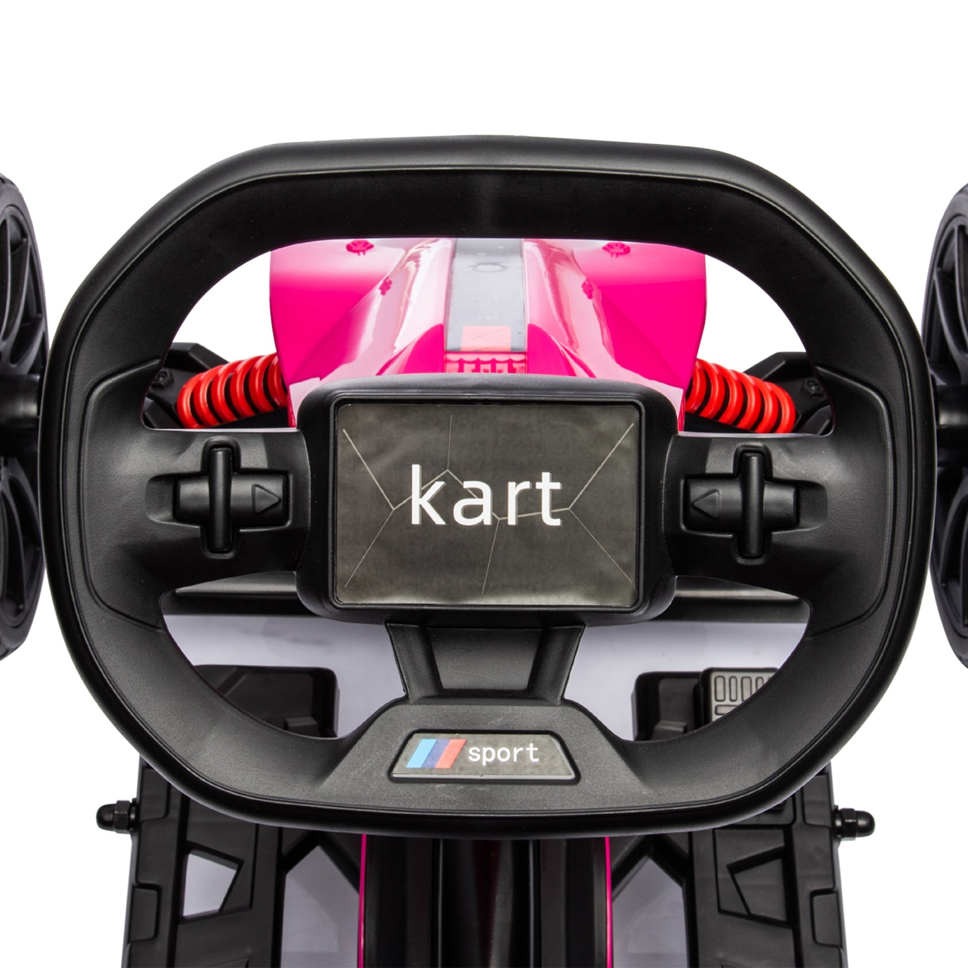 Aosom 12V Electric Go Kart for Kids, Outdoor Ride-On Toy with Forward Backward Drive & Adjustable Speed, Gift for Child 3-8 Years Old, Pink