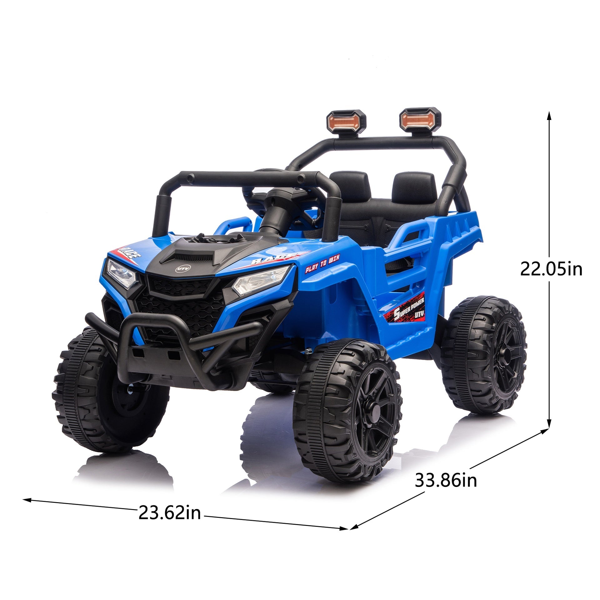 12V 2WD Kids Ride On UTV W/ 2.4G PC,Anti-Collision Bar,High Chassis,Anti-Slip Wheels & 4-Wheel Suspension,Upgraded Battery for 2-Hour Runtime,Provide a safe speed of 1.86-3.11mph for Kids Aged 3-5