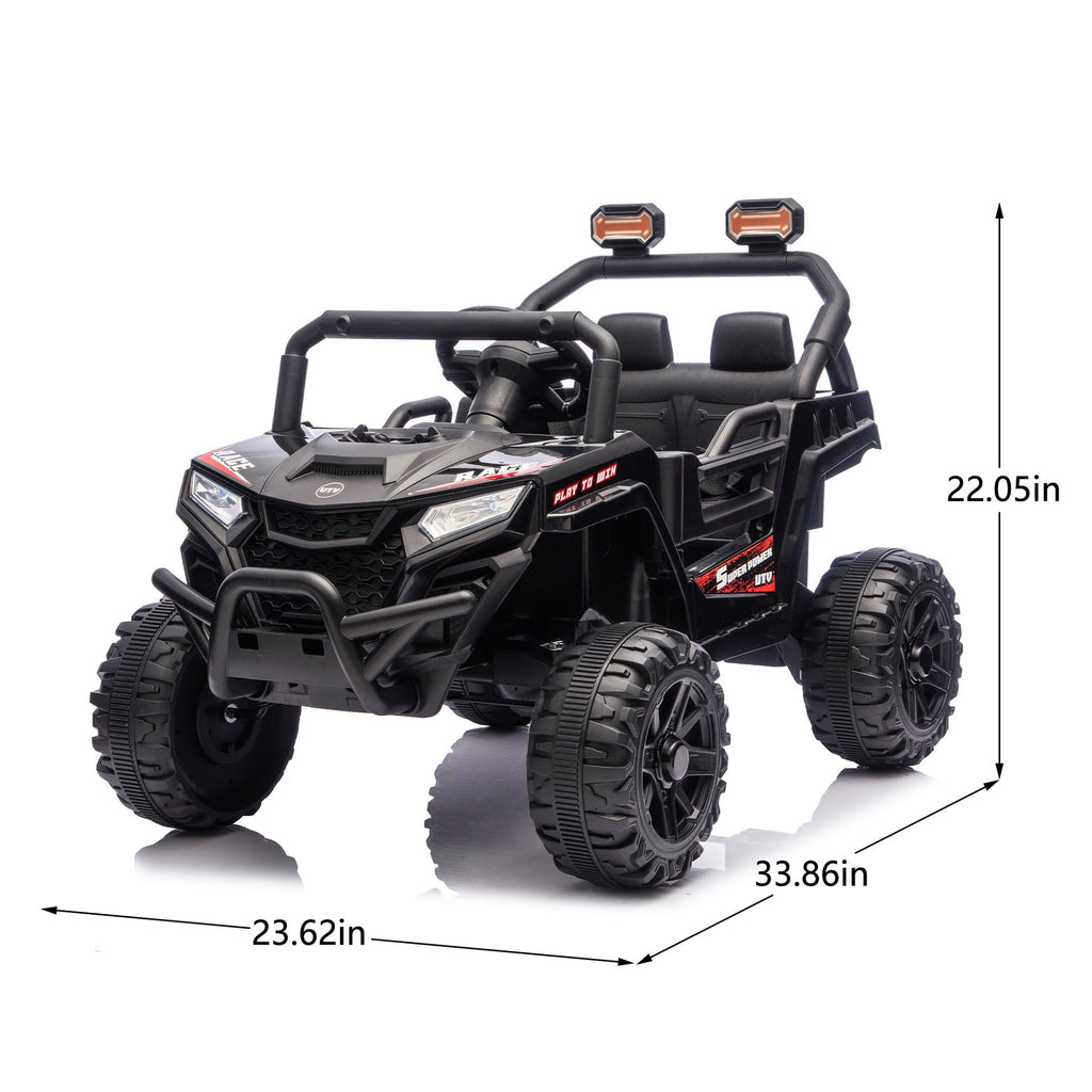 12V 2WD Kids Ride On UTV W/ 2.4G PC,Anti-Collision Bar,High Chassis,Anti-Slip Wheels & 4-Wheel Suspension,Upgraded Battery for 2-Hour Runtime,Provide a safe speed of 1.86-3.11mph for Kids Aged 3-5