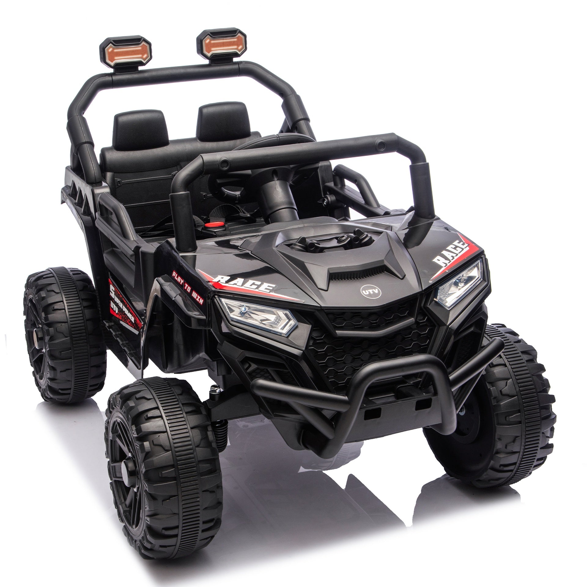 12V 2WD Kids Ride On UTV W/ 2.4G PC,Anti-Collision Bar,High Chassis,Anti-Slip Wheels & 4-Wheel Suspension,Upgraded Battery for 2-Hour Runtime,Provide a safe speed of 1.86-3.11mph for Kids Aged 3-5