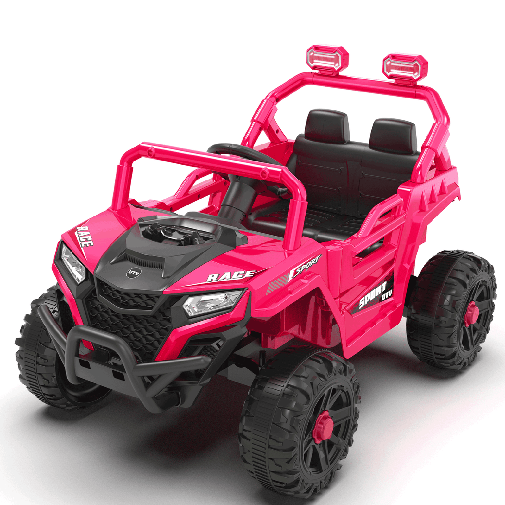 12V 2WD Kids Ride On UTV W/ 2.4G PC,Anti-Collision Bar,High Chassis,Anti-Slip Wheels & 4-Wheel Suspension,Upgraded Battery for 2-Hour Runtime,Provide a safe speed of 1.86-3.11mph for Kids Aged 3-5