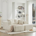 106" Cloud Sectional Couch Double Chaise Lounges(Single Seats not included),Deep Seat Modern Modular Sofa for Living Room,No Assembly Required,Beige (Plush Corduroy Fabric),SF502BG-DC