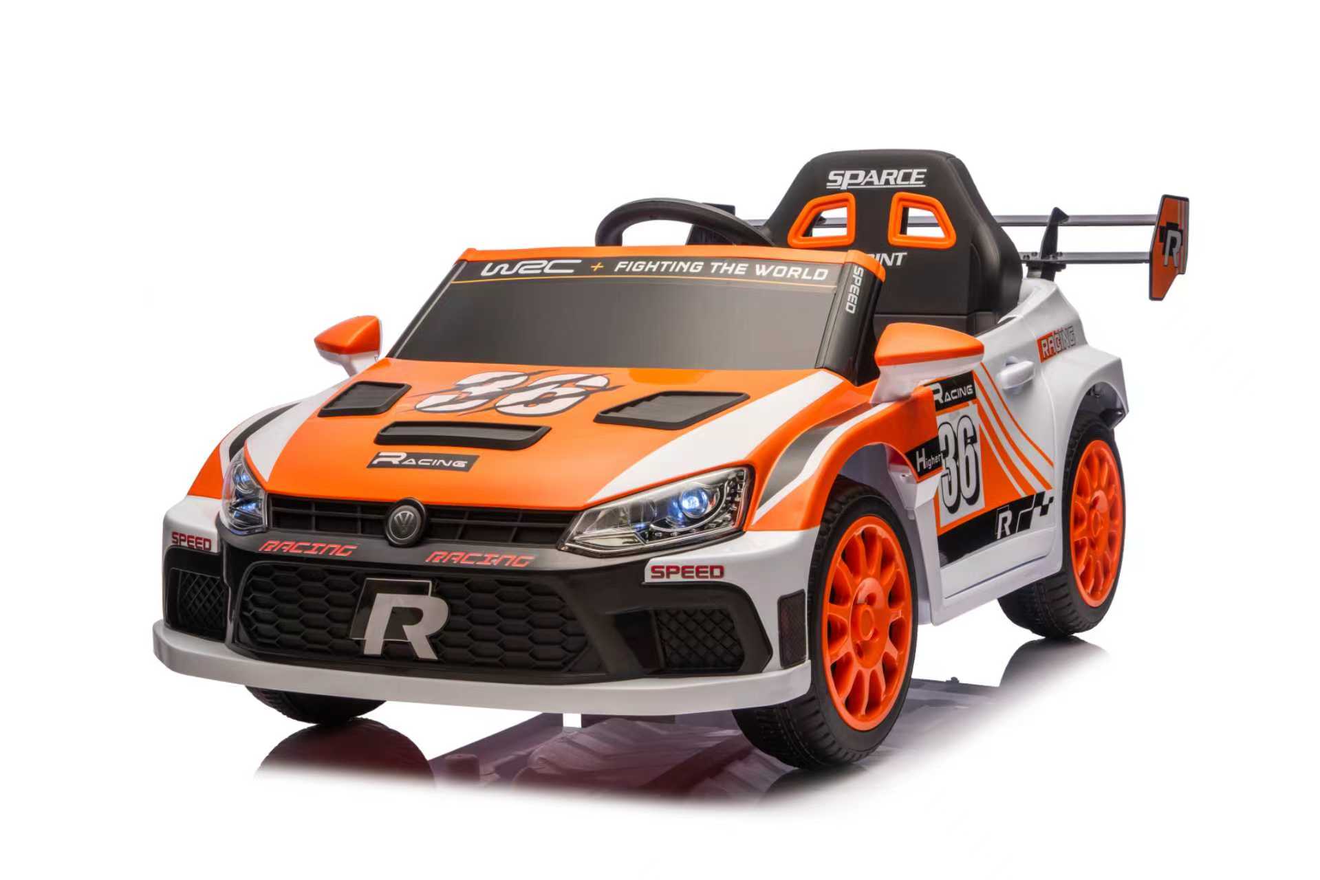 12V4A 20W*2 one button start, forward and backward, high and low speed, music, front light, power display,  two doors can open, 2.4G R/C, seat belt four wheel absorber KIDS RIDE ON CAR